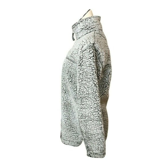 Boxercraft Sherpa Fleece Pullover SWEAWomens Small Gray 1/4 Zipper Top Sweatshir - Picture 4 of 8